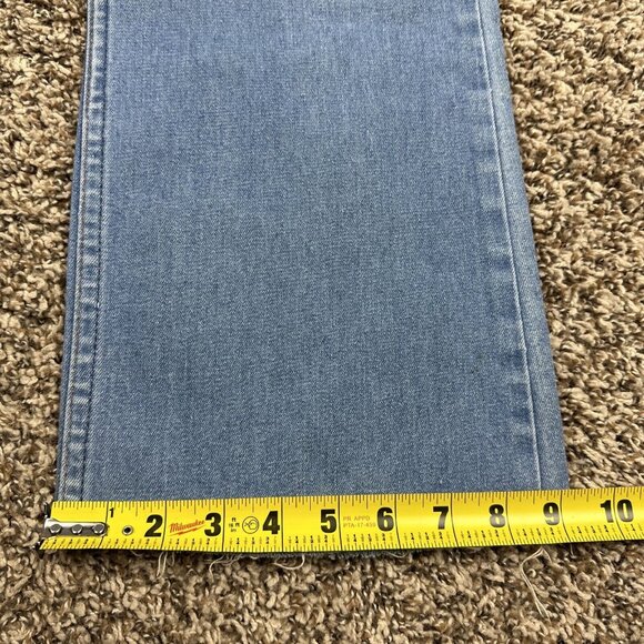 Vintage 90s Levis 517 Bootcut Orange Tab Flared Faded Blue Denim Jeans 31x28 USA - Picture 10 of 14